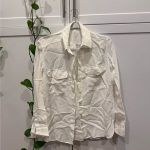 Zara White Button Down Shirt